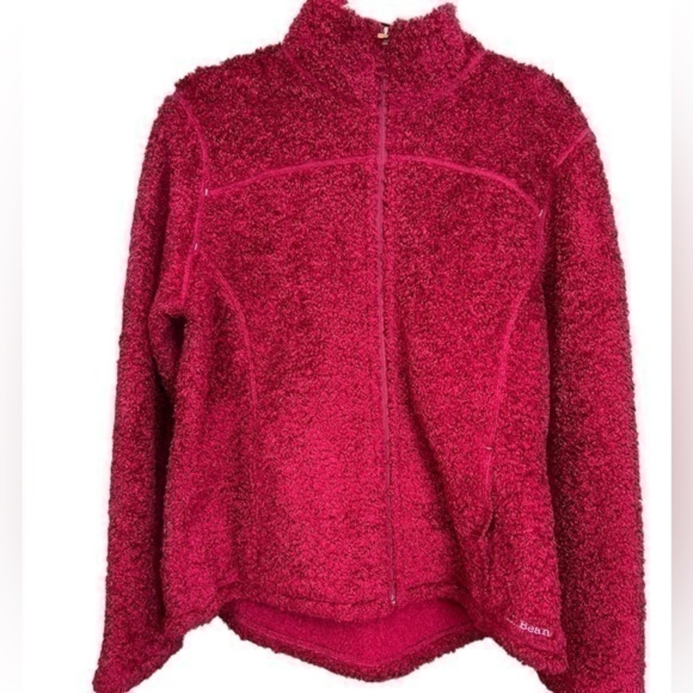 NWOT LL Bean Red Teddy Bear Jacket, XL